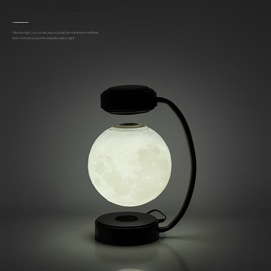 3D LED Levitating Moon Lamp: Wireless, Rotating Night Light for Home and Office Decor