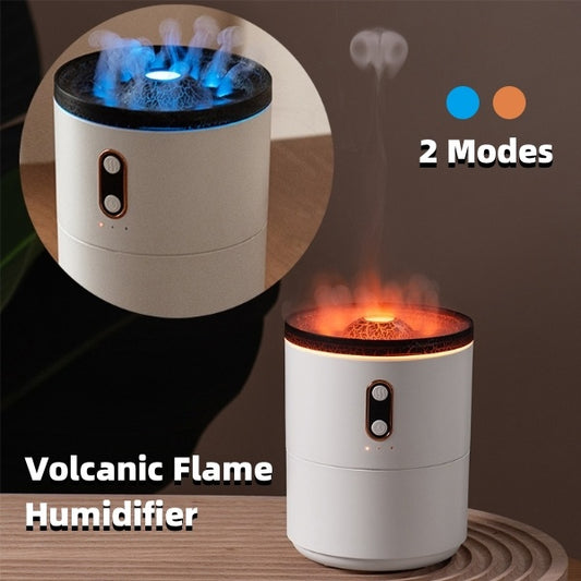 Volcanic Flame Aroma Diffuser and Jellyfish Humidifier with Night Light